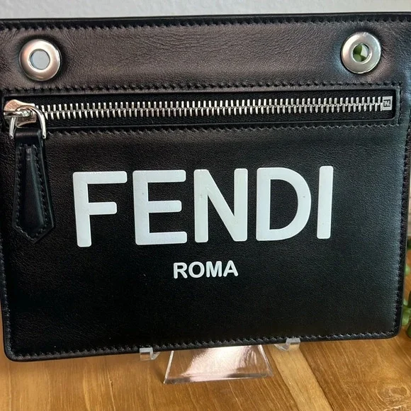 Fendi ROMA clutch pouch 🩶 New Without Tags - Picture 4 of 10